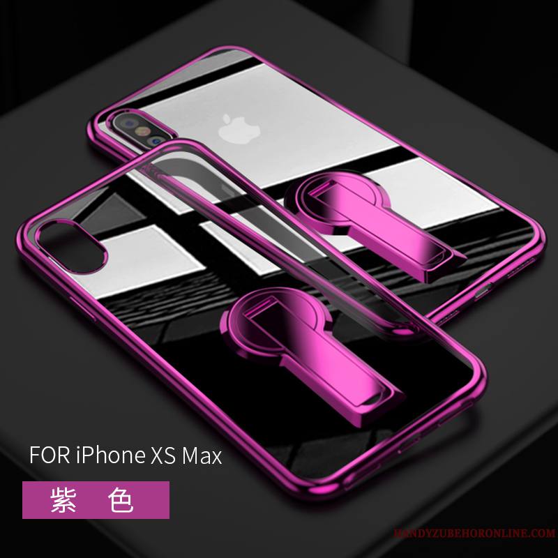iPhone Xs Max Coque De Téléphone Net Rouge Personnalité Tout Compris Incassable Support Créatif