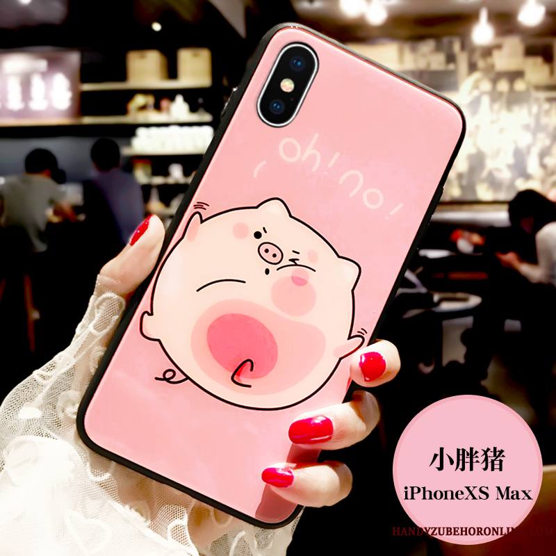 iPhone Xs Max Coque Dessin Animé Nouveau Blanc Incassable Personnalité Créatif Marque De Tendance