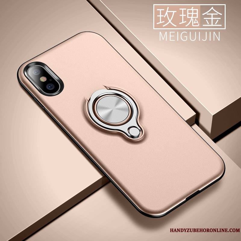 iPhone Xs Max Luxe Anneau Incassable Coque Silicone Support Très Mince
