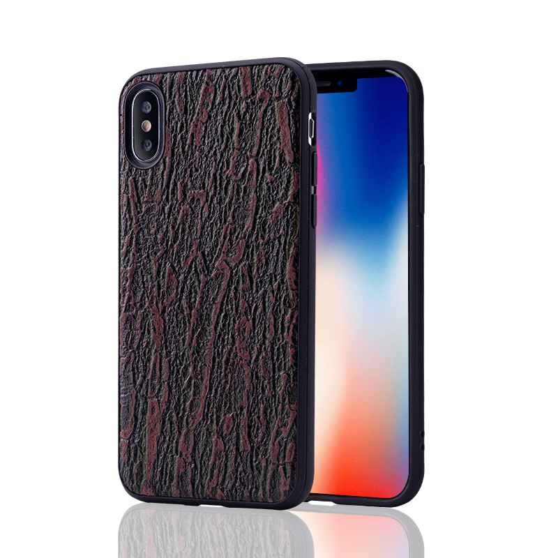 iPhone Xs Max Personnalisé Rouge Incassable Protection Marque De Tendance Étui En Cuir Coque De Téléphone