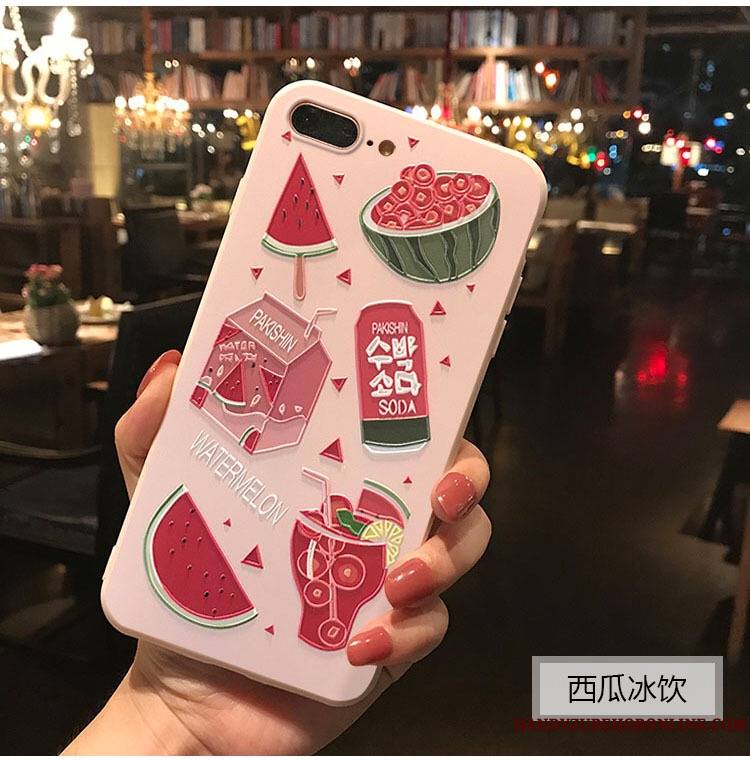 iPhone Xs Max Protection Incassable Motif Pastèque Rouge Créatif Coque De Téléphone