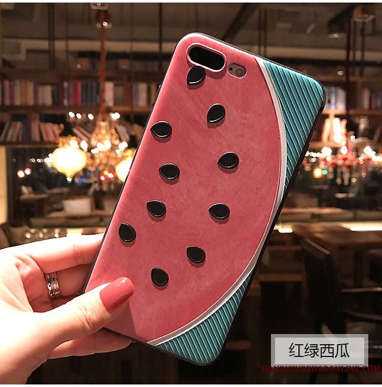 iPhone Xs Max Protection Incassable Motif Pastèque Rouge Créatif Coque De Téléphone