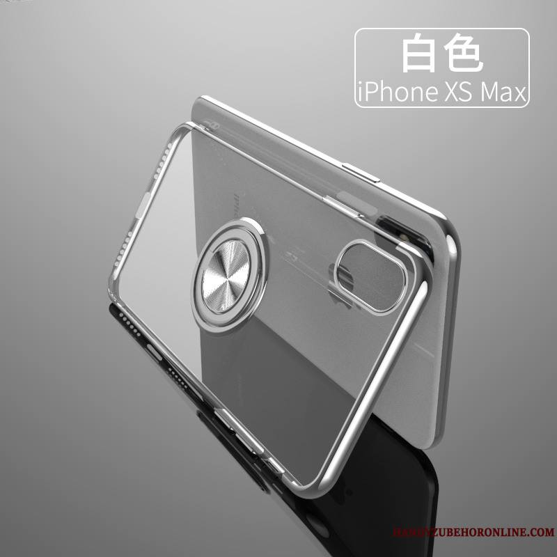 iPhone Xs Max Silicone Or Nouveau Anneau Coque De Téléphone Support Tout Compris