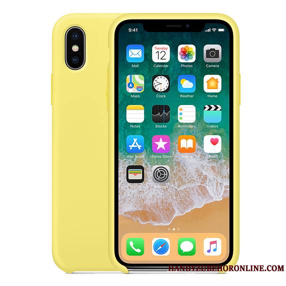 iPhone Xs Max Silicone Violet Étui Authentique Coque De Téléphone