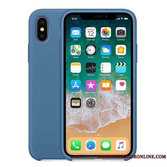 iPhone Xs Max Silicone Violet Étui Authentique Coque De Téléphone