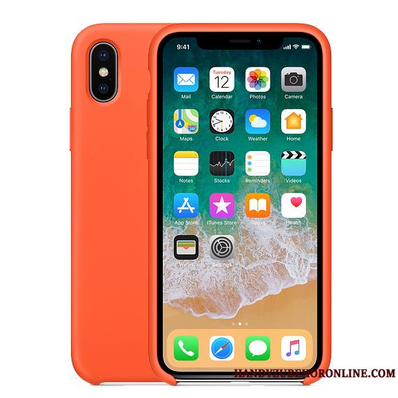 iPhone Xs Max Silicone Violet Étui Authentique Coque De Téléphone