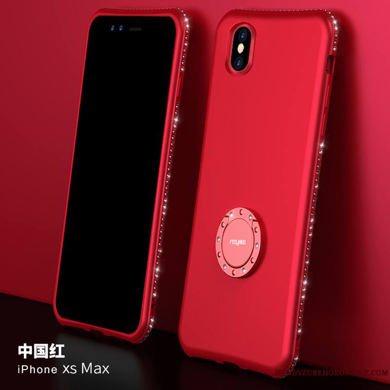 iPhone Xs Max Transparent Support Étui Incassable Silicone Tout Compris Coque