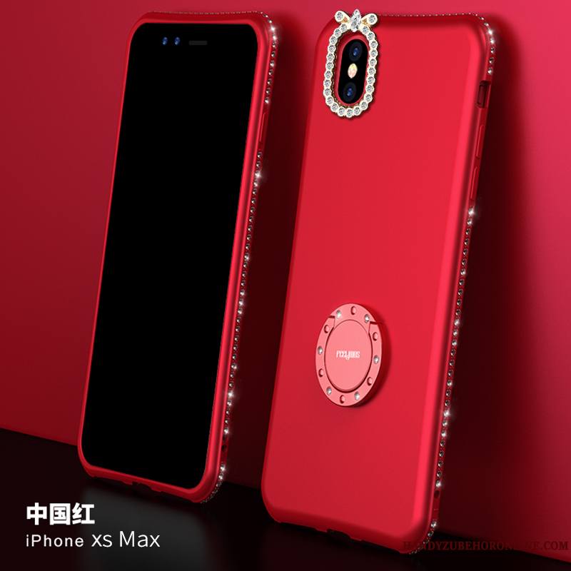 iPhone Xs Max Transparent Support Étui Incassable Silicone Tout Compris Coque
