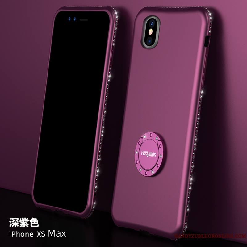 iPhone Xs Max Transparent Support Étui Incassable Silicone Tout Compris Coque