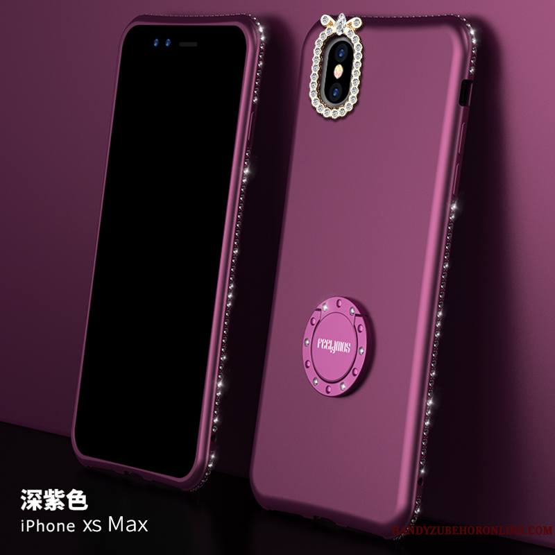 iPhone Xs Max Transparent Support Étui Incassable Silicone Tout Compris Coque