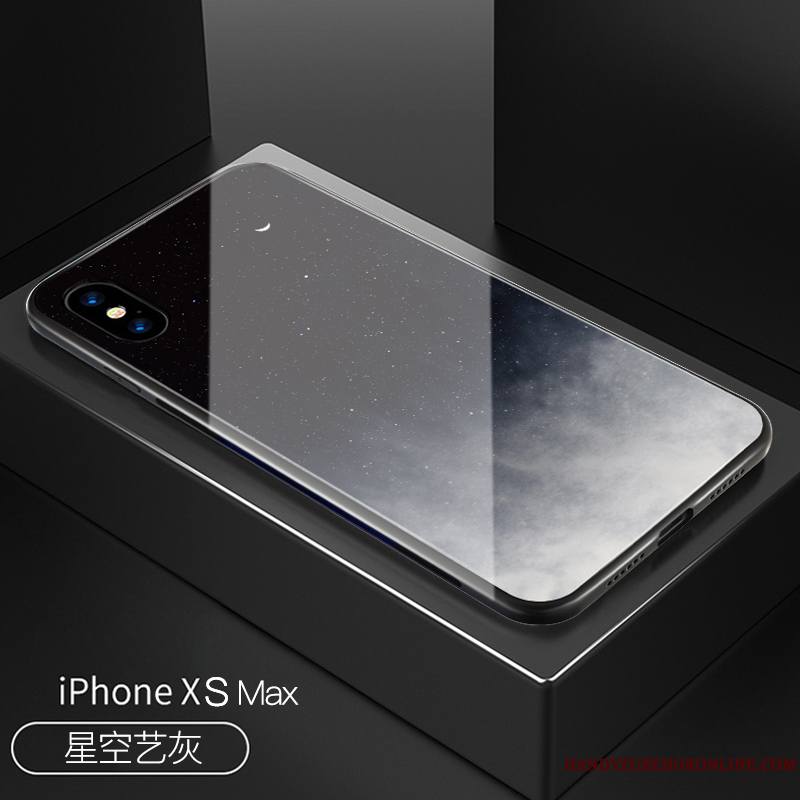 iPhone Xs Max Vent Clair Amoureux Verre Trempé Coque De Téléphone Marque De Tendance Nouveau