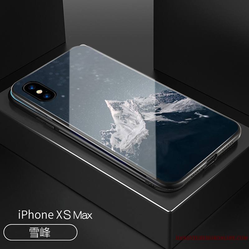 iPhone Xs Max Vent Clair Amoureux Verre Trempé Coque De Téléphone Marque De Tendance Nouveau