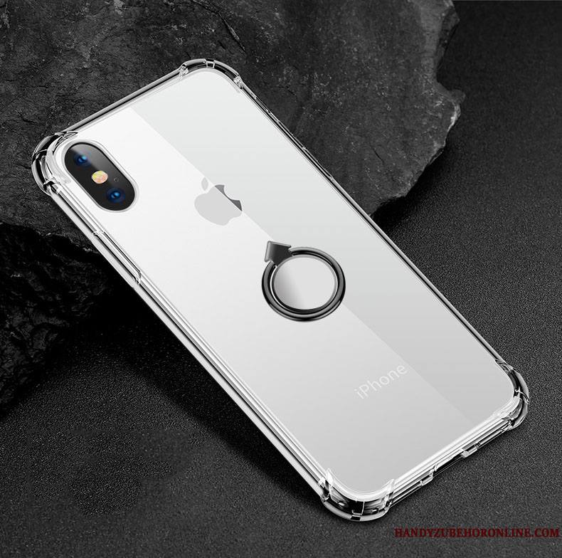 iPhone Xs Max Étui Ballon Protection Incassable Anneau Magnétisme Coque De Téléphone