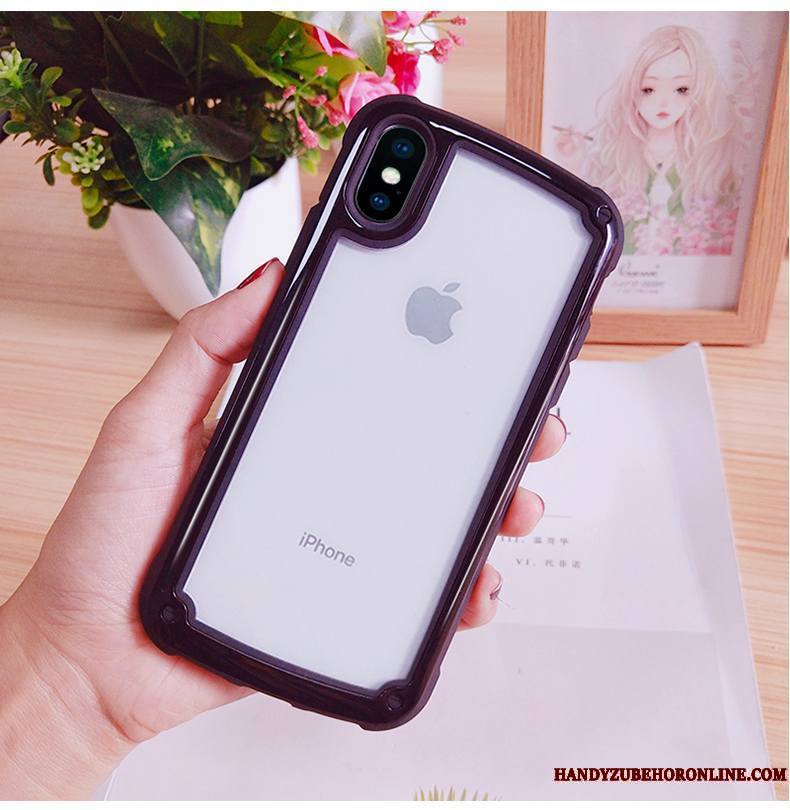 iPhone Xs Net Rouge Incassable Tout Compris Silicone Coque De Téléphone Protection Étui