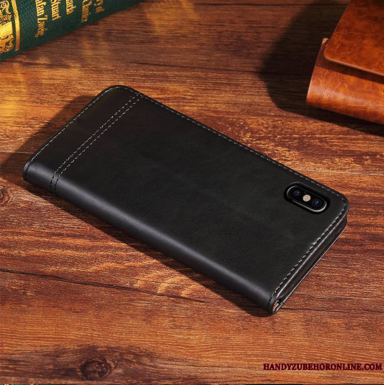 iPhone Xs Nouveau Cuir Véritable Étui Coque De Téléphone Protection Housse Fluide Doux