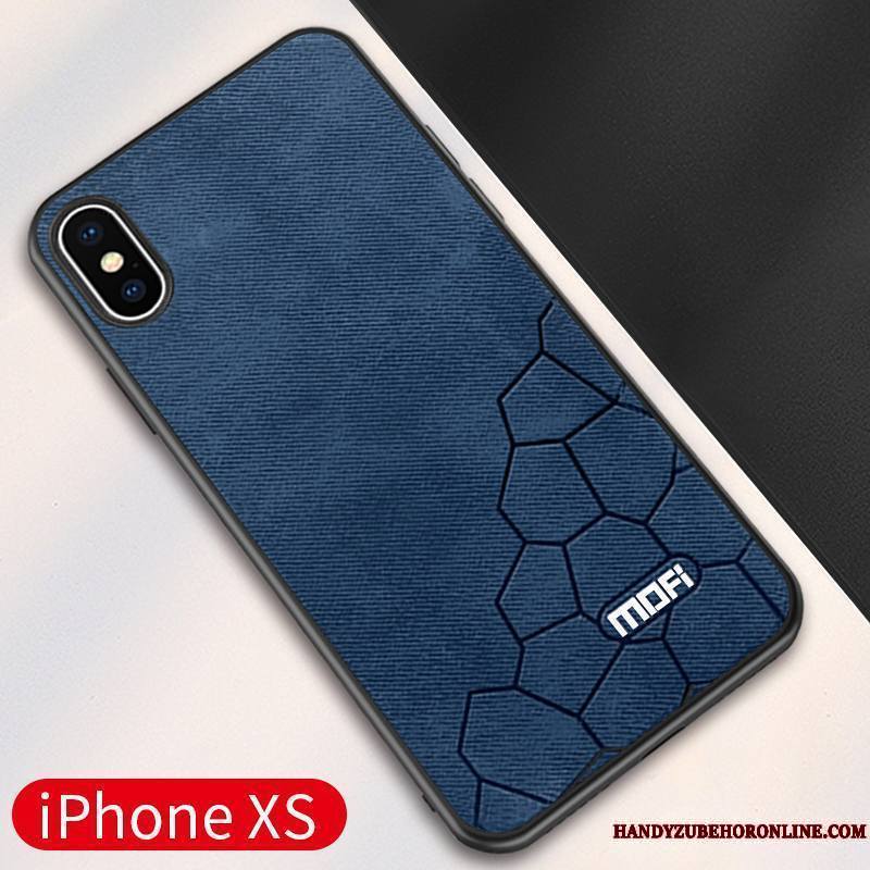 iPhone Xs Nouveau Silicone Bleu Protection Incassable Coque De Téléphone Fluide Doux