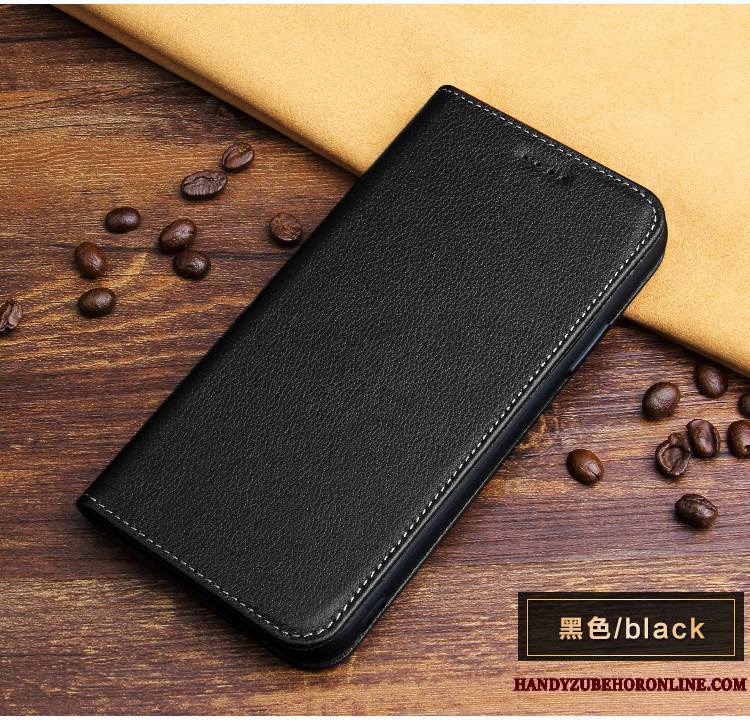 iPhone Xs Étui En Cuir Coque De Téléphone Marron Incassable Cuir Haut Protection Housse