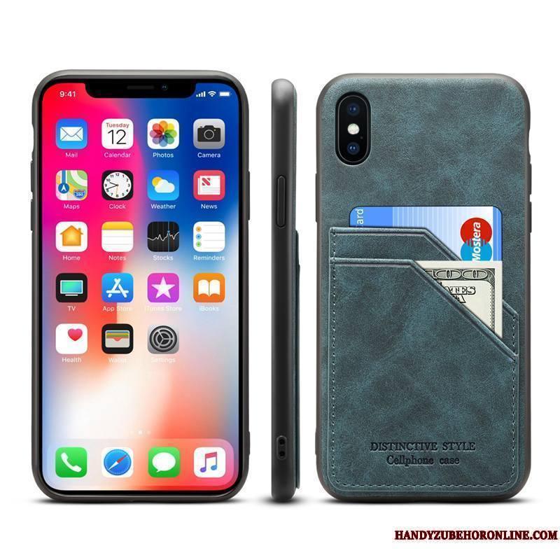 iPhone Xs Étui En Cuir Fluide Doux Incassable Qualité Coque De Téléphone Très Mince Tout Compris