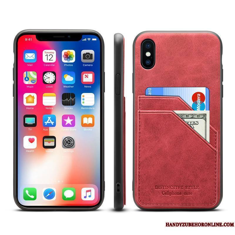 iPhone Xs Étui En Cuir Fluide Doux Incassable Qualité Coque De Téléphone Très Mince Tout Compris