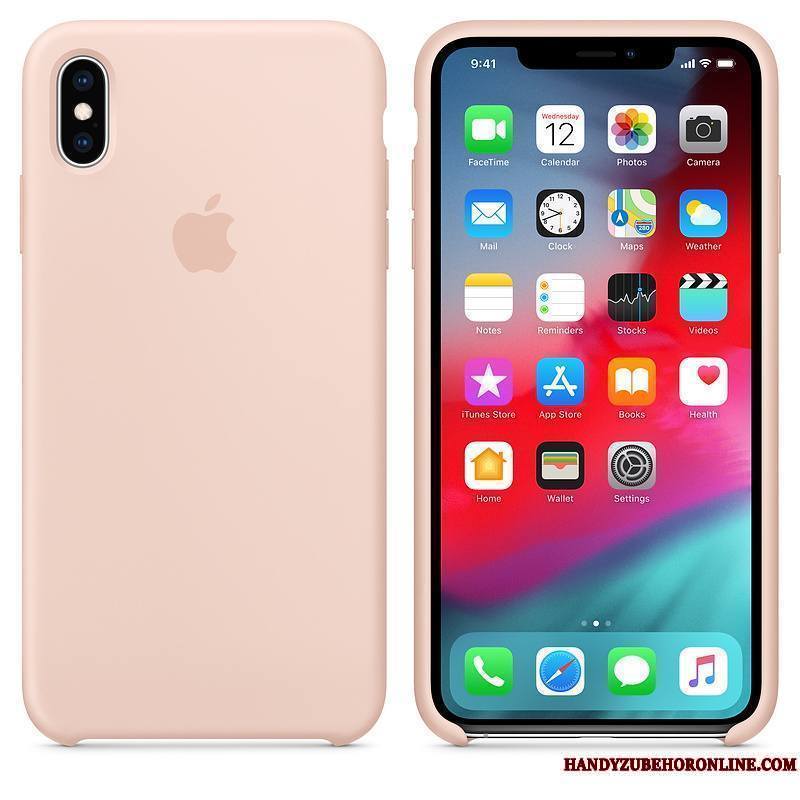 iPhone Xs Étui Silicone Incassable Net Rouge Coque De Téléphone Bleu Protection