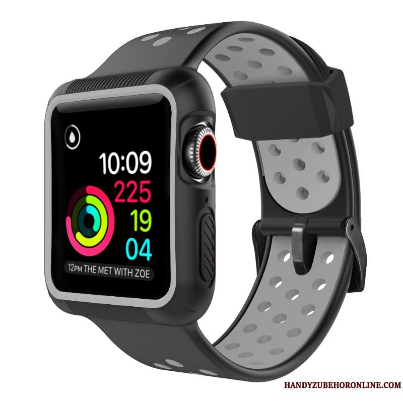 Apple Watch Series 1 Coque Sport Étui Tendance Noir Incassable Bicolore
