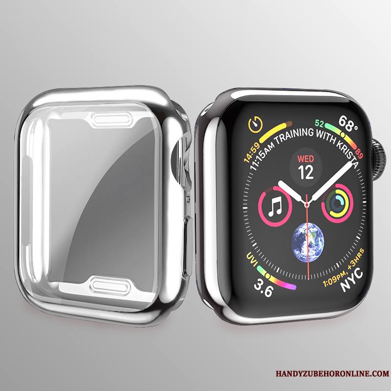 Apple Watch Series 2 Coque Protection Très Mince Fluide Doux Tout Compris Placage Argent Silicone