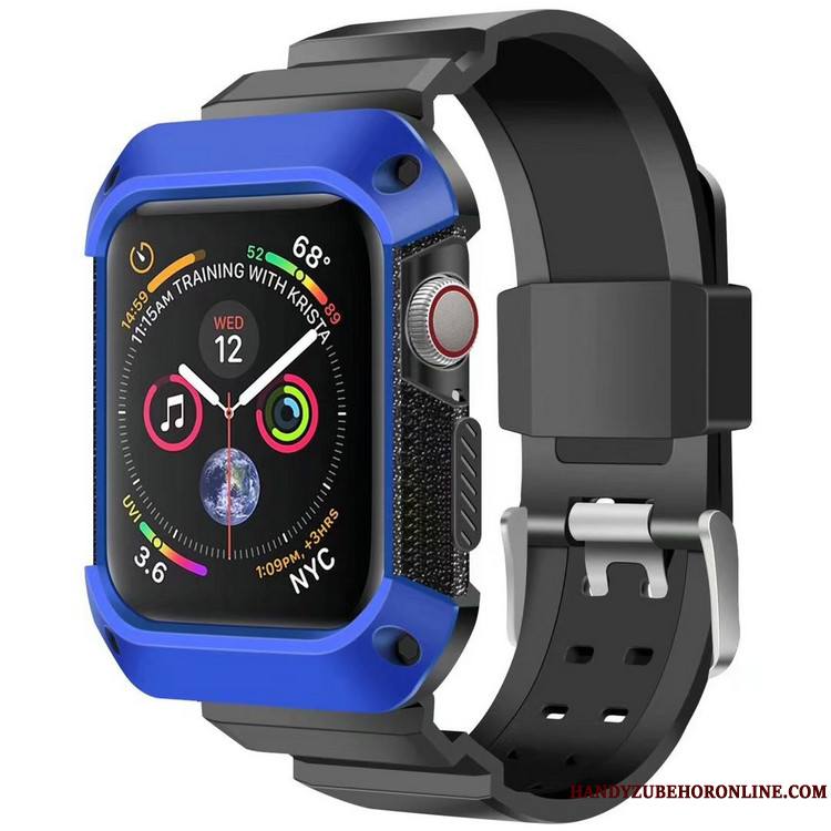 Apple Watch Series 4 Armure Sport Coque Protection Incassable Bleu