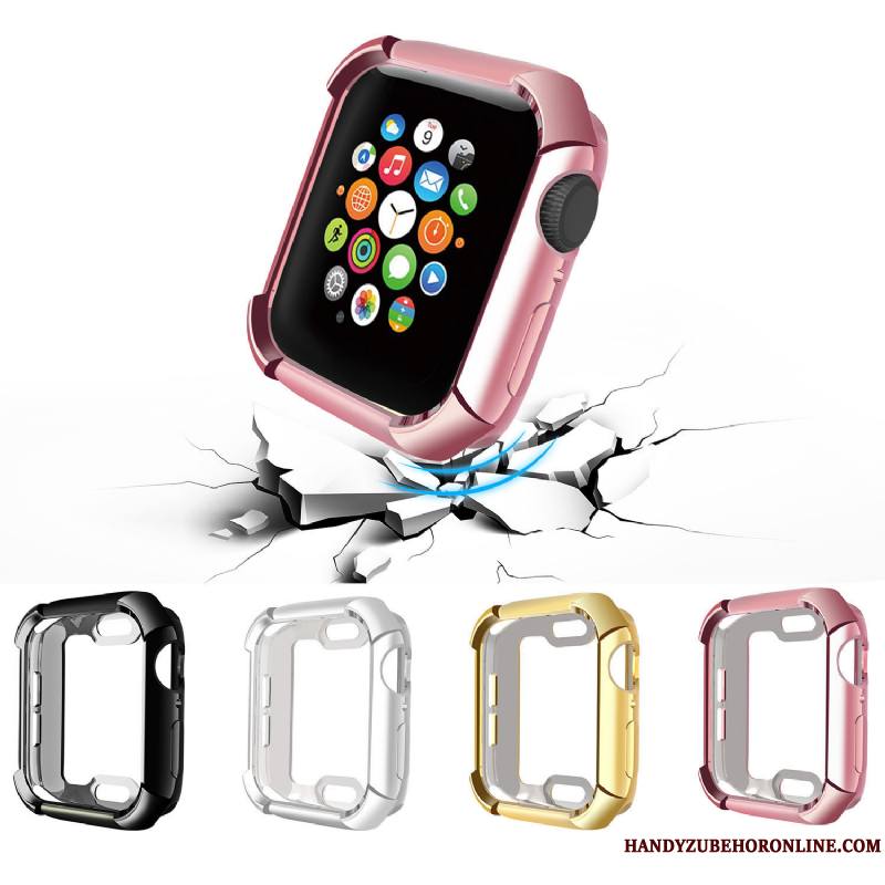 Apple Watch Series 4 Coque Tendance Accessoires Bovins Protection Rose Silicone