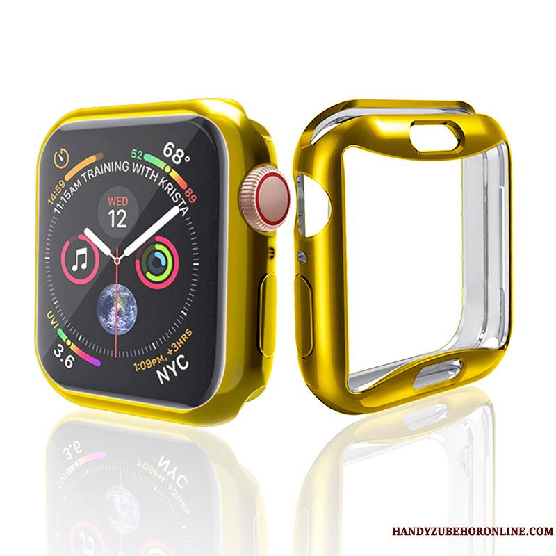 Apple Watch Series 4 Coque Étui Placage Or Incassable Tendance Protection Silicone