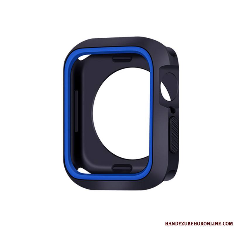 Apple Watch Series 4 Silicone Coque Fluide Doux Protection Bleu