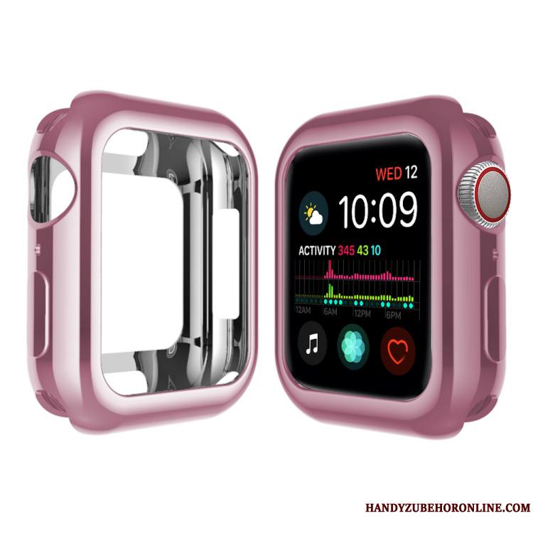 Apple Watch Series 4 Silicone Placage Étui Fluide Doux Protection Coque Bordure