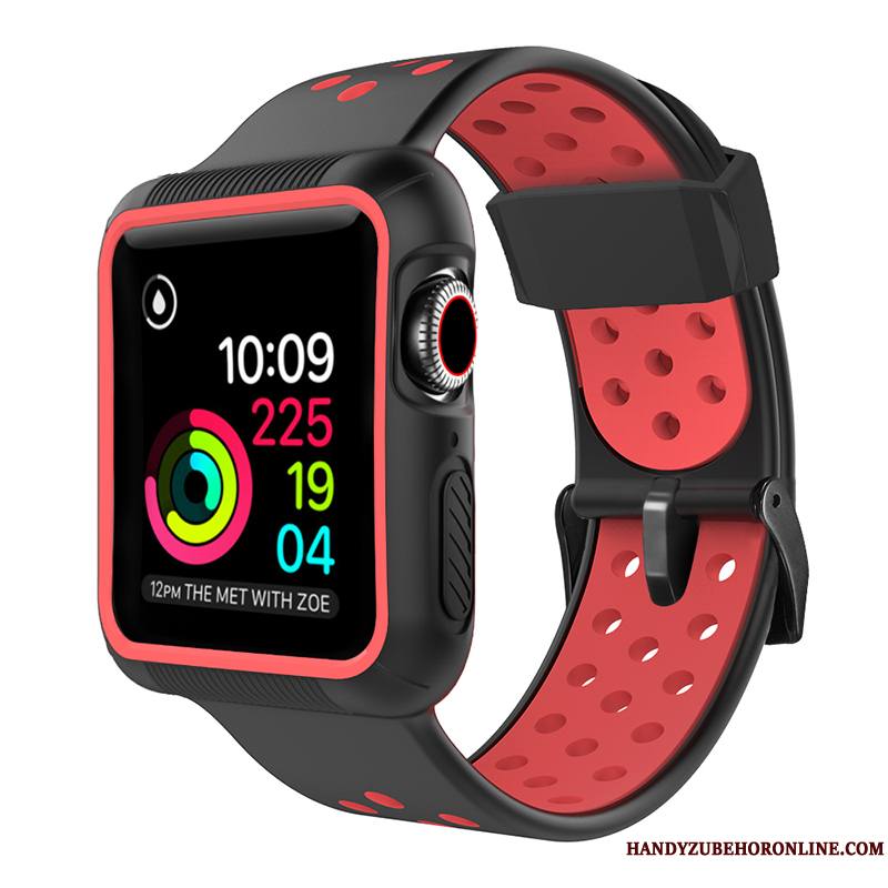 Apple Watch Series 5 Silicone Sport Coque Protection Rouge