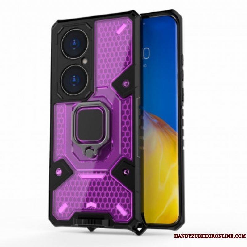 Coque Huawei P50 Pro Hybride Résistante Style Nid d'Abeille