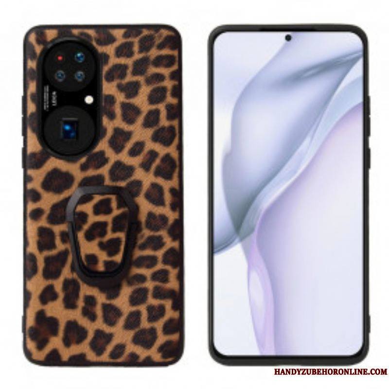 Coque Huawei P50 Style Léopard Anneau-Support