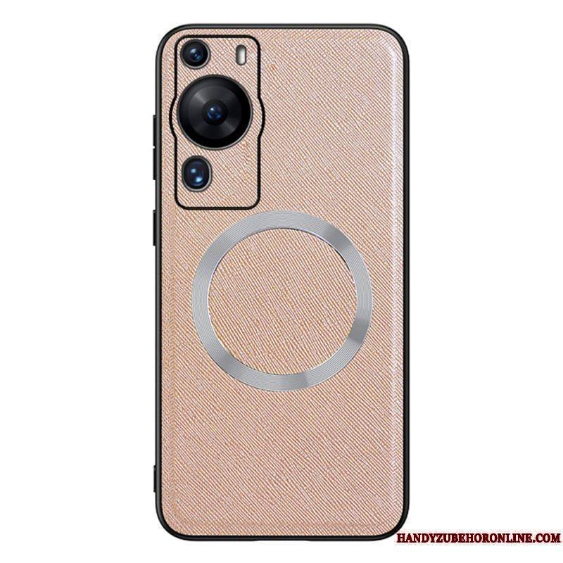 Coque Huawei P60 Pro Simili Cuir Compatible Magsafe