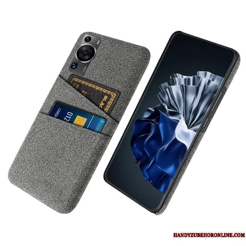 Coque Huawei P60 Pro Tissu Porte-Cartes