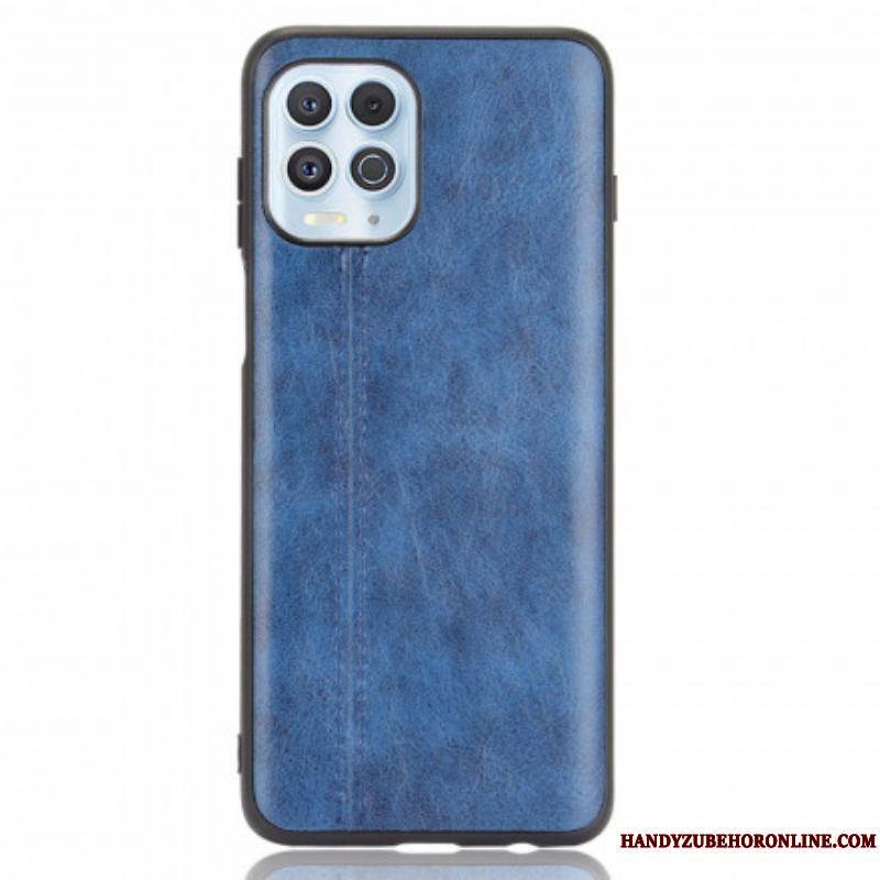 Coque Moto G100 Effet Cuir Couture