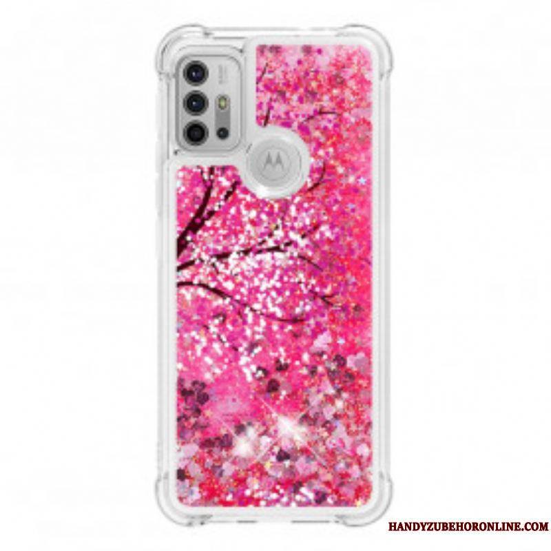 Coque Moto G30 / Moto G10 Arbre Paillettes