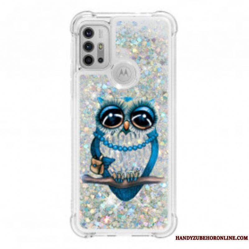 Coque Moto G30 / Moto G10 Miss Hibou Paillettes