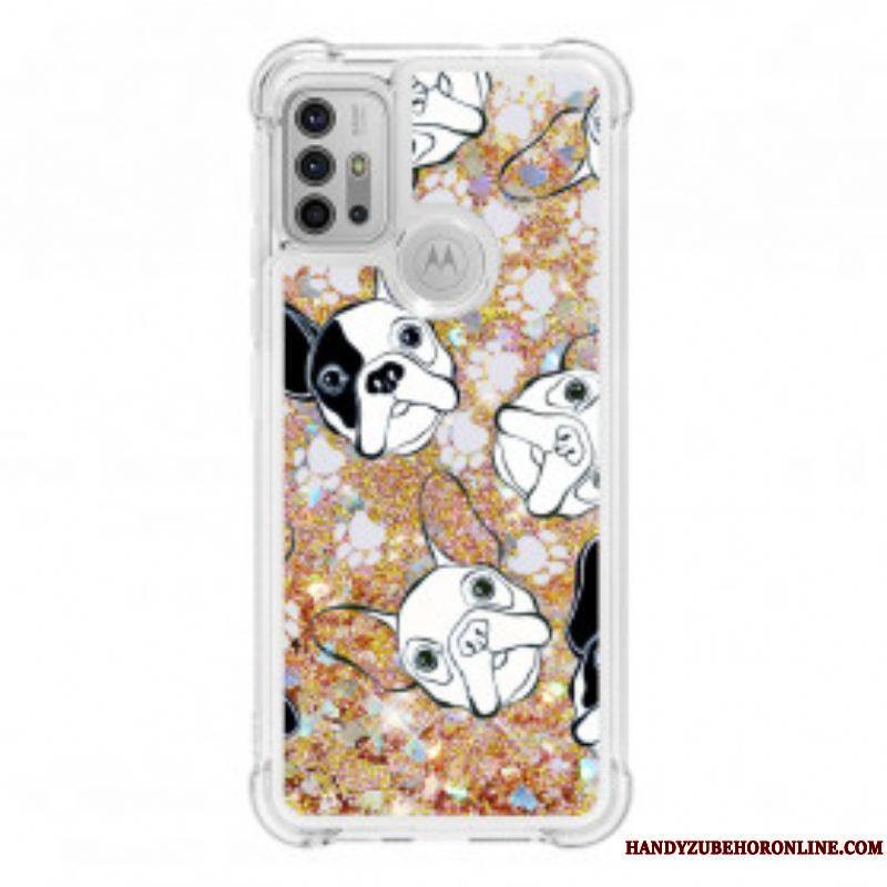 Coque Moto G30 / Moto G10 Mr Chien Paillettes