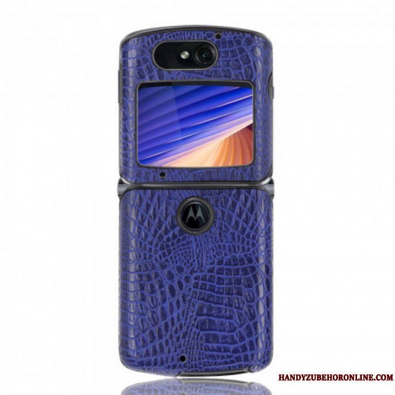 Coque Motorola Razr 5G Effet Peau de Crocodile