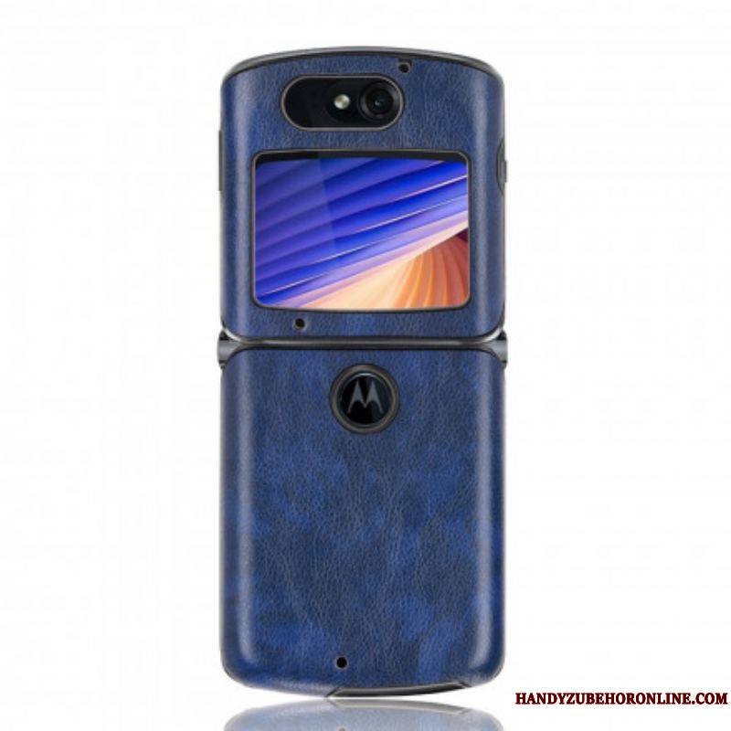 Coque Motorola Razr 5G Simili Cuir Litchi