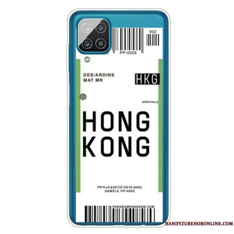 Coque Samsung Galaxy A12 / M12 Boarding Pass to Hong Kong