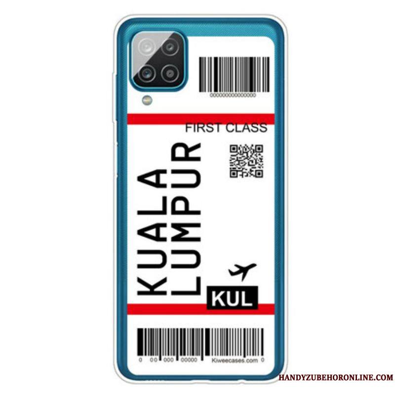 Coque Samsung Galaxy A12 / M12 Boarding Pass to Kuala Lumpur