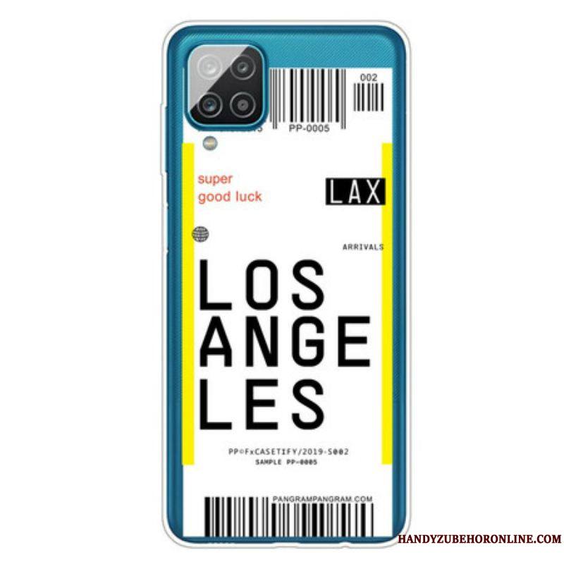 Coque Samsung Galaxy A12 / M12 Boarding Pass to Los Angeles