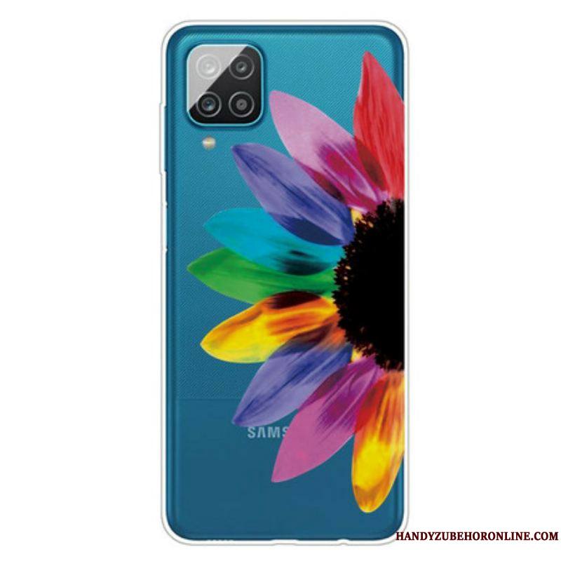 Coque Samsung Galaxy A12 / M12 Fleur Colorée