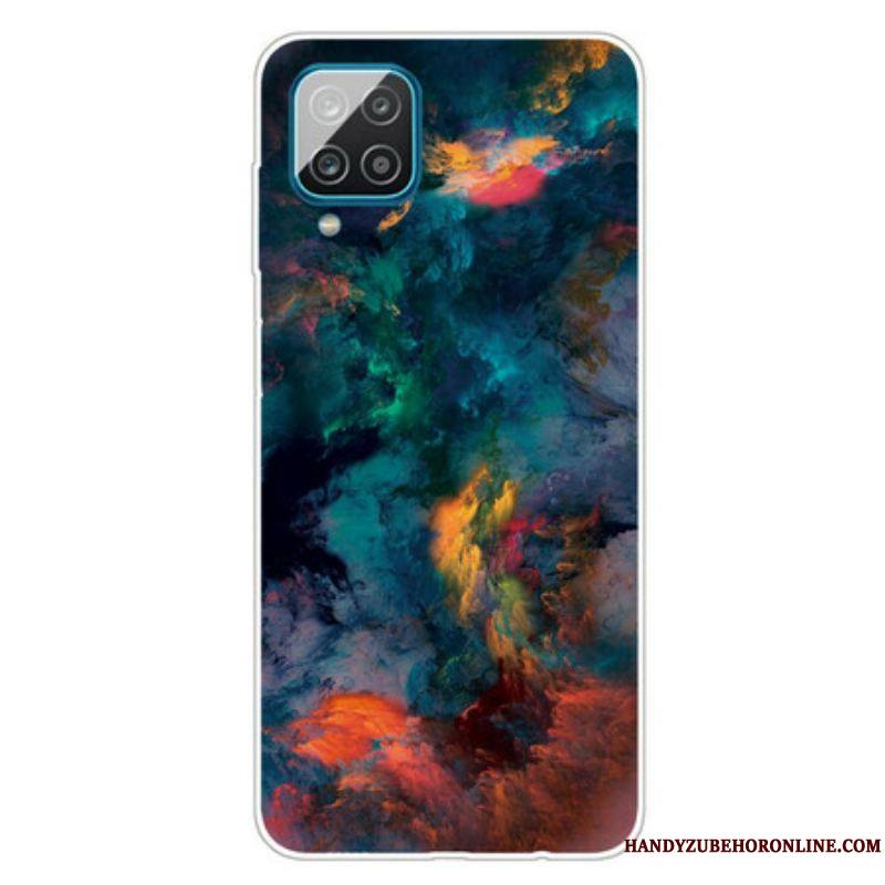 Coque Samsung Galaxy A12 / M12 Nuages Colorés