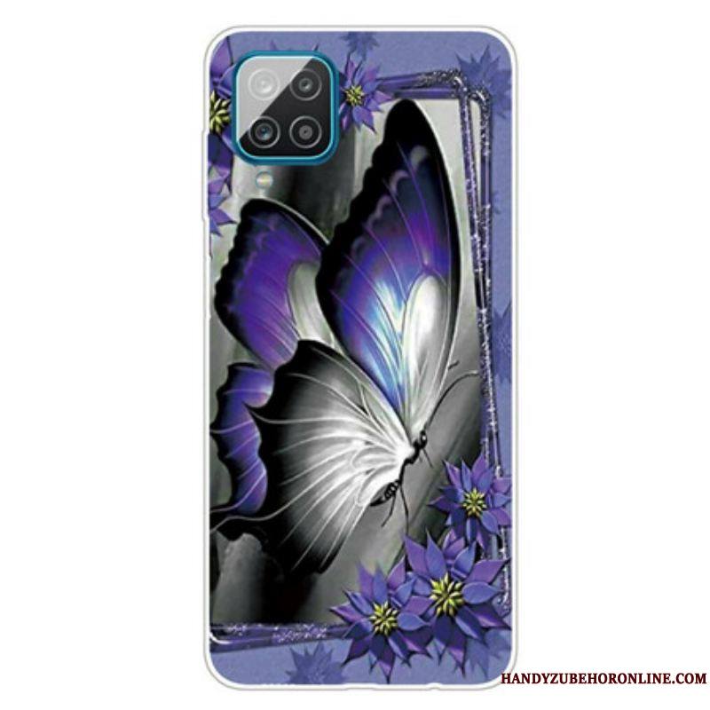 Coque Samsung Galaxy A12 / M12 Papillon Royal