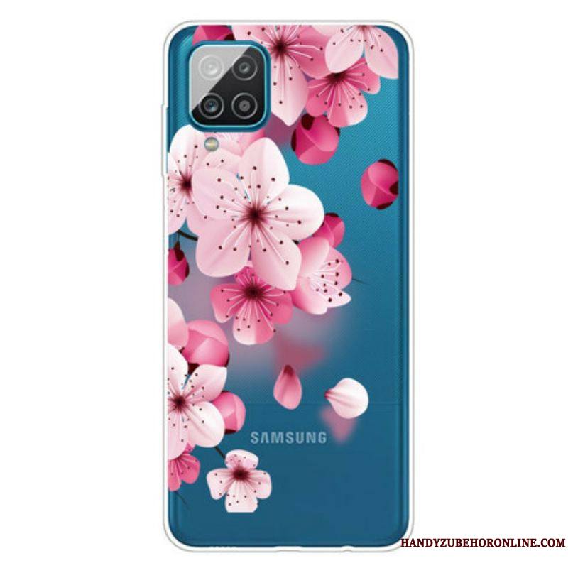 Coque Samsung Galaxy A12 / M12 Petites Fleurs Roses