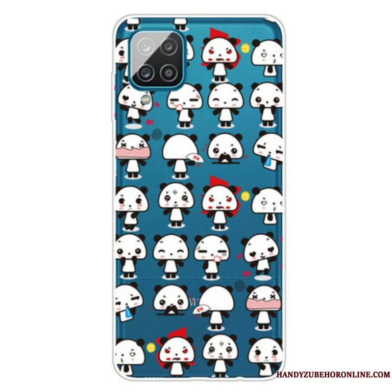 Coque Samsung Galaxy A12 / M12 Transparente Funny Pandas